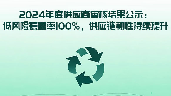 2024年度供應(yīng)商審核結(jié)果公示：低風(fēng)險(xiǎn)覆蓋率100%，供應(yīng)鏈韌性持續(xù)提升